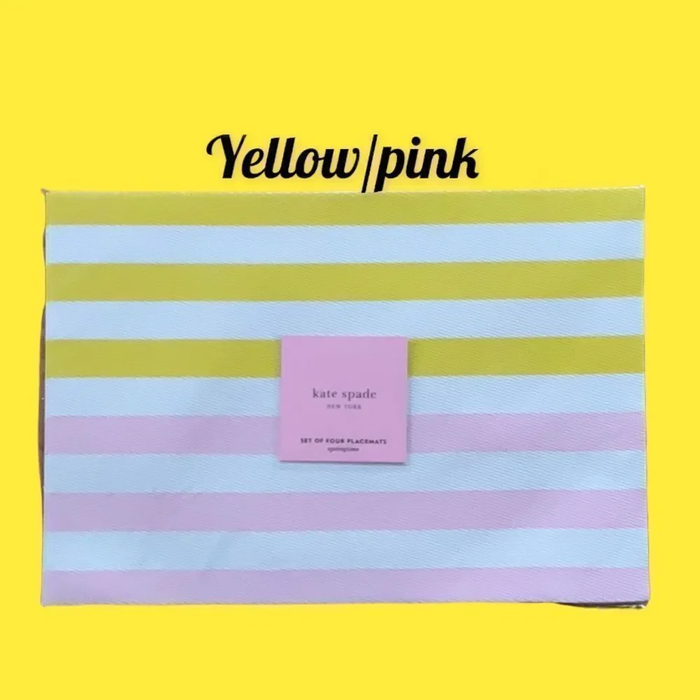 KATE SPADE NEW SPRINGTIME 4 PIECE PLACEMENT SET 13”x19”